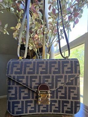 Vintage FENDI Zucca  2-Way Envelope Bag